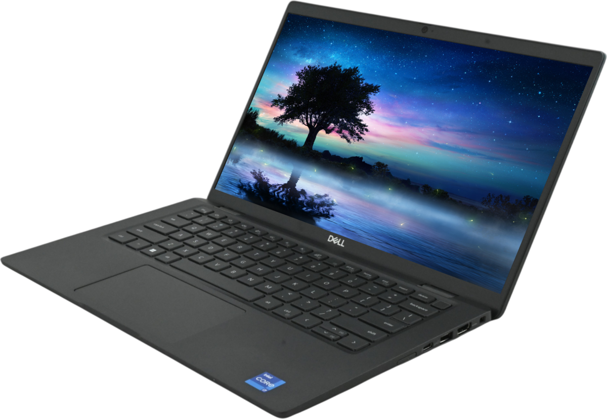 Dell Latitude 7430 Touch business laptop - front view with backlit keyboard and 14 inch touchscreen