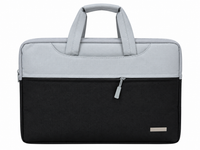 Slim laptop bag 15.1-16.2 inch two-tone sleeve briefcase - Black