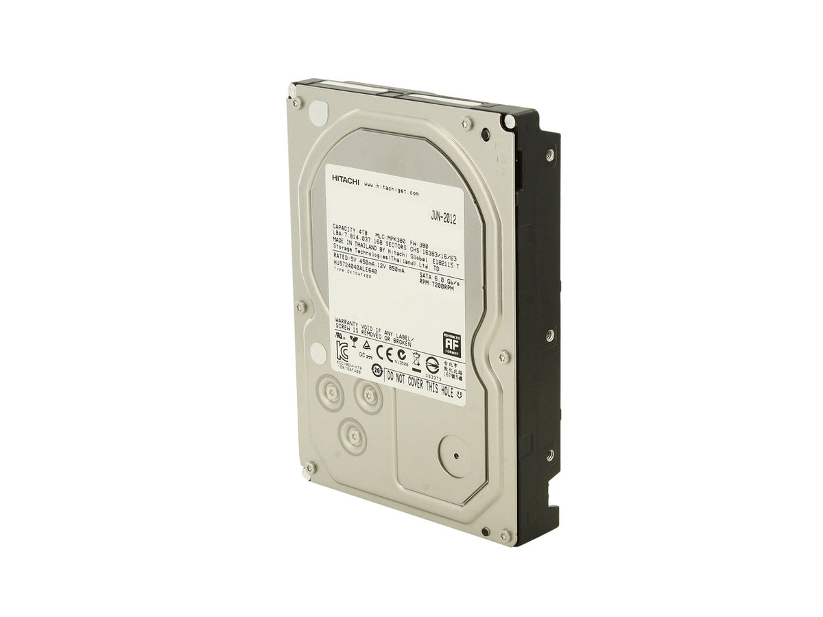 HGST 4TB hard drive — label
