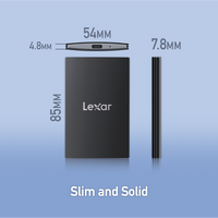 Lexar SL500 external SSD side view