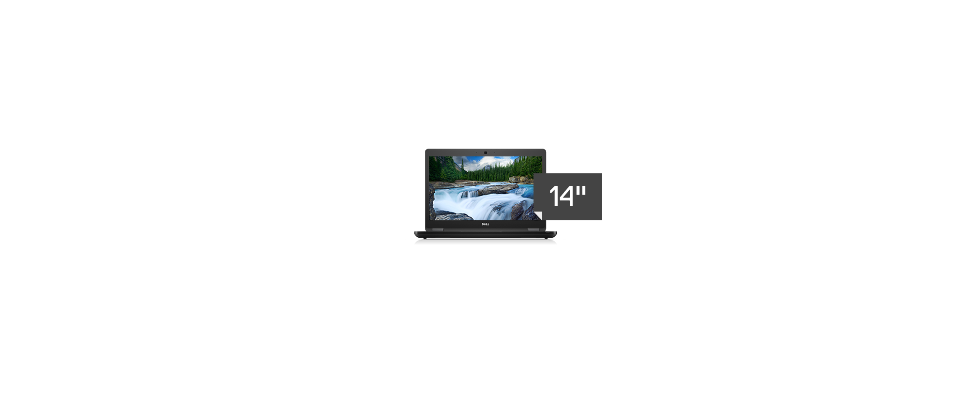 Dell Latitude 5480 business laptop - front view with keyboard and 14 inch display