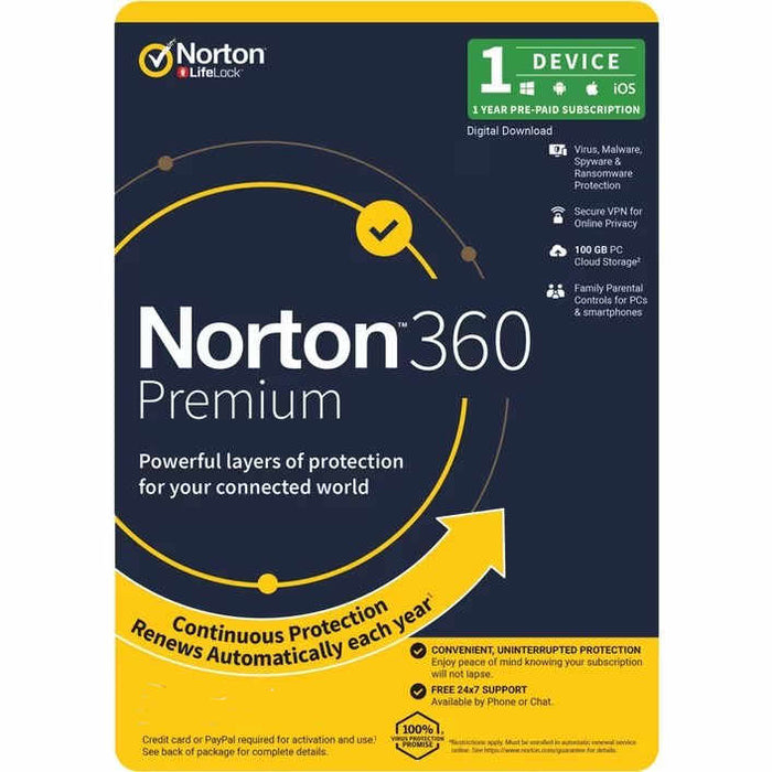 Norton 360 Premium 2023 1 Device 1 Year Key