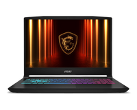 MSI Katana 15 HX B14WFK gaming laptop - front view with RGB keyboard