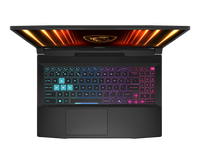 MSI Katana 15 HX - keyboard detail with 4-zone RGB backlight