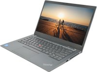 Lenovo ThinkPad T14s Touch - front view with backlit keyboard and 14 inch touchscreen