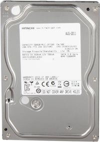 HGST 500GB hard drive — label