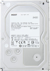 HGST 3TB hard drive — label