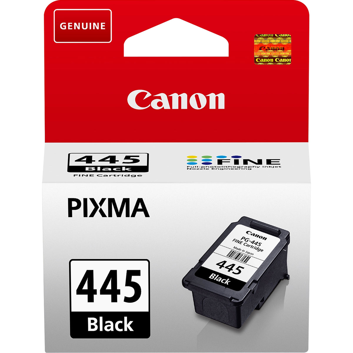 Canon PG-445 Black Ink Cartridge - official Canon product photo, front view