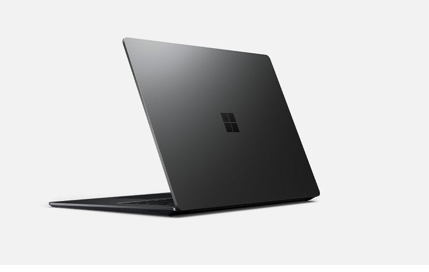 Microsoft Surface Laptop 4 in Matte Black - official Microsoft product render, back angled view