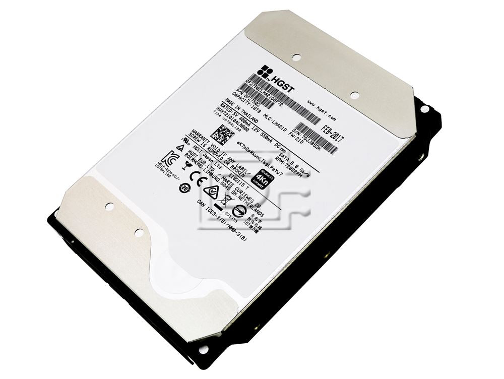 HGST 10TB hard drive — label