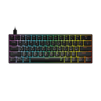 Mouschi Blaster 60% mechanical keyboard, RGB backlit, Arabic and English keycaps — top view