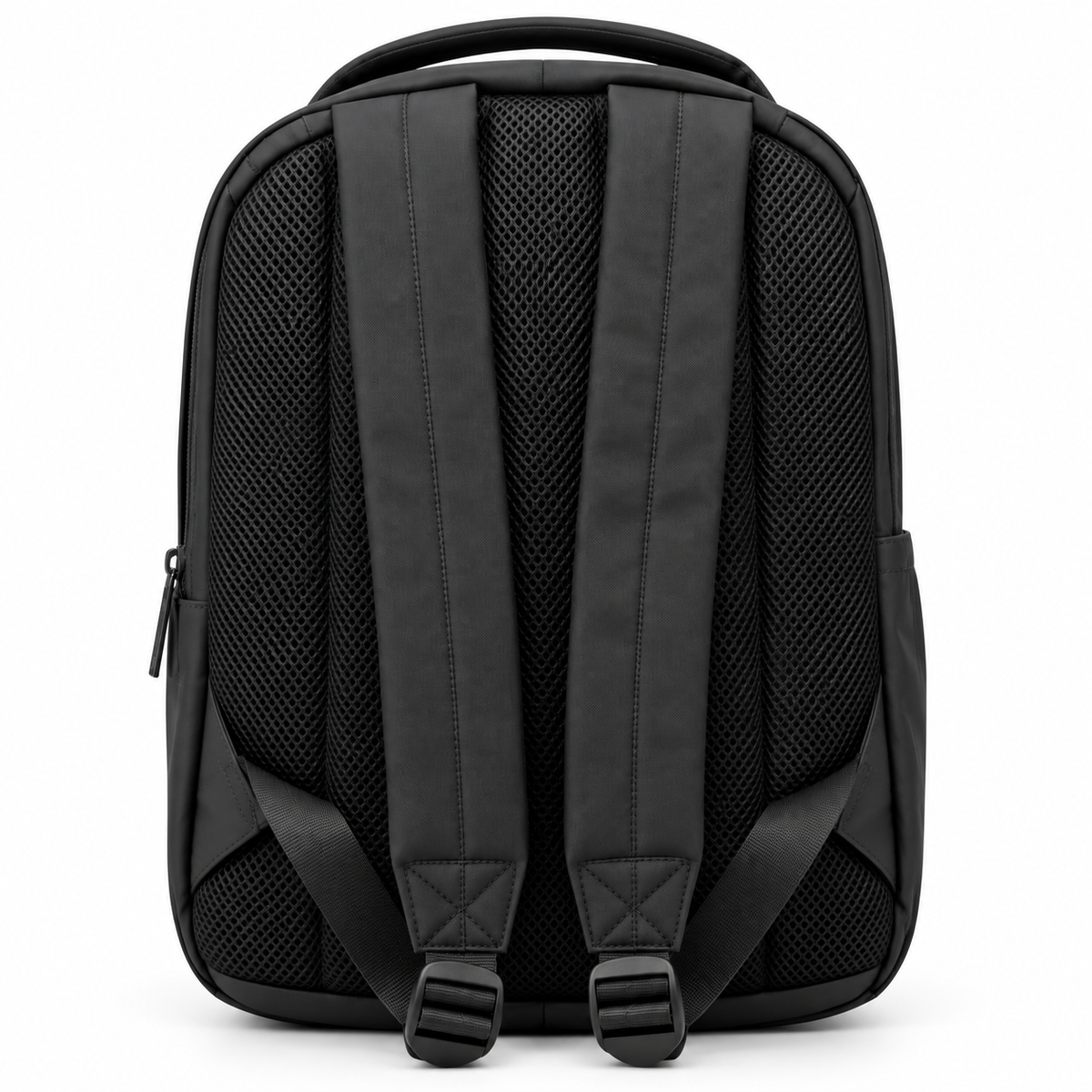 Backpack 20010 slim laptop backpack - Black, padded mesh back and straps