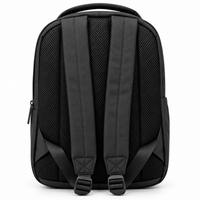 Backpack 20010 slim laptop backpack - Black, padded mesh back and straps