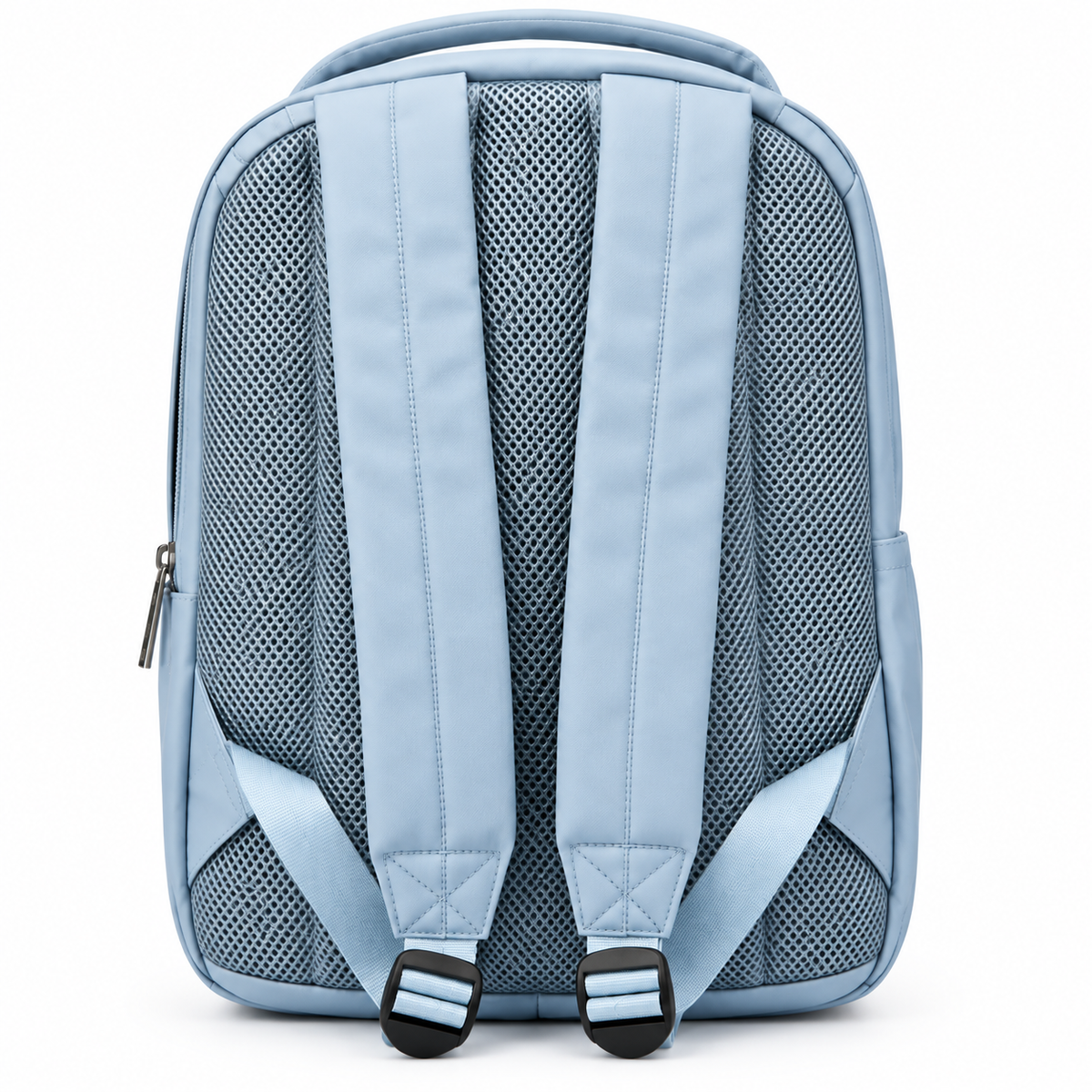 Backpack 20010 slim laptop backpack - Light Blue, padded mesh back and straps
