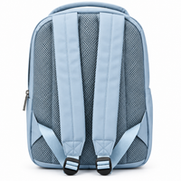 Backpack 20010 slim laptop backpack - Light Blue, padded mesh back and straps