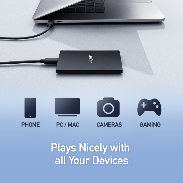 Lexar SL500 SSD with USB Type-C cable