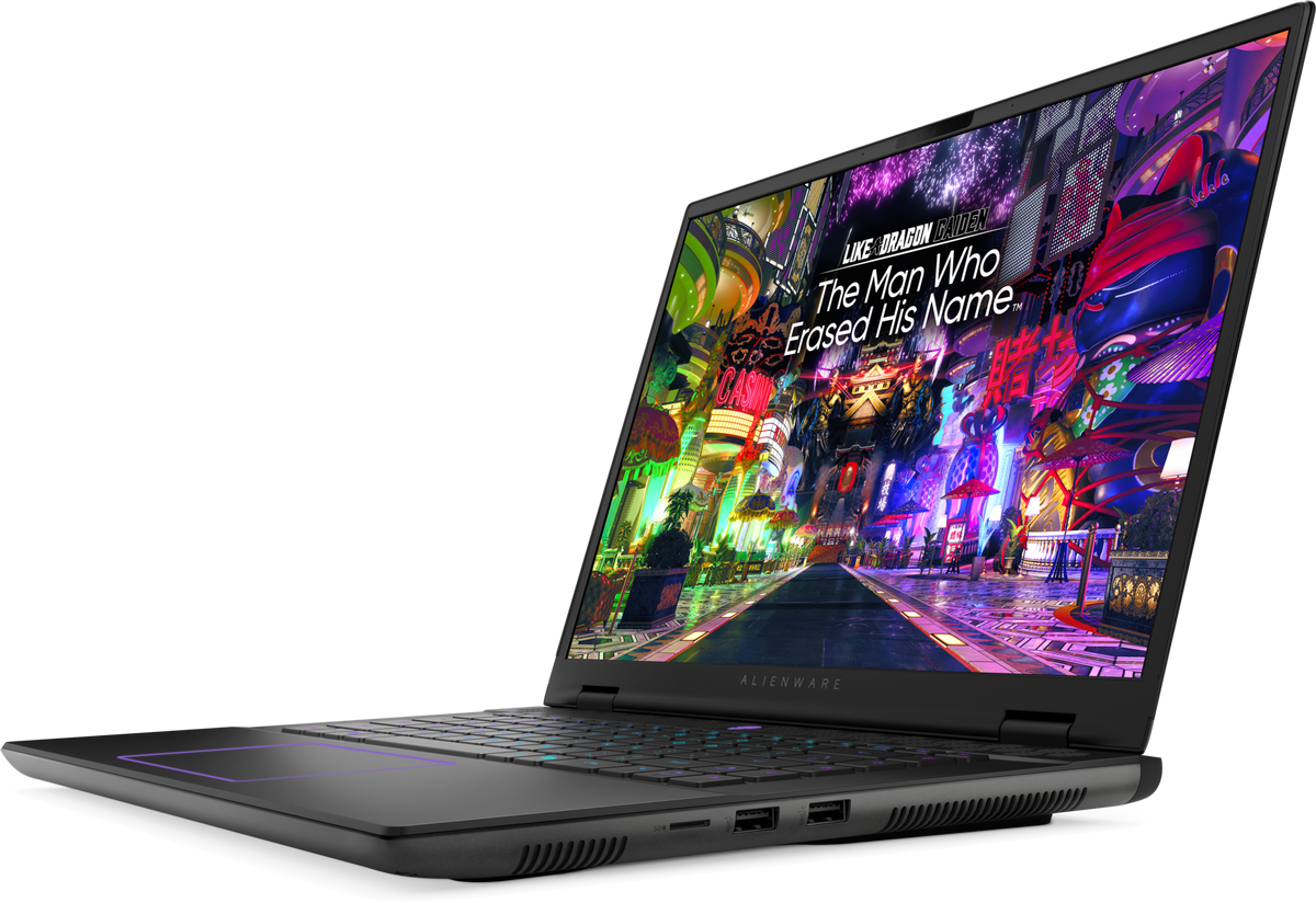 Dell Alienware m16 R2 - side profile and ports