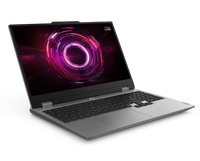 Lenovo LOQ 15AHP10 - angled view showing 15.6 inch 144Hz IPS display