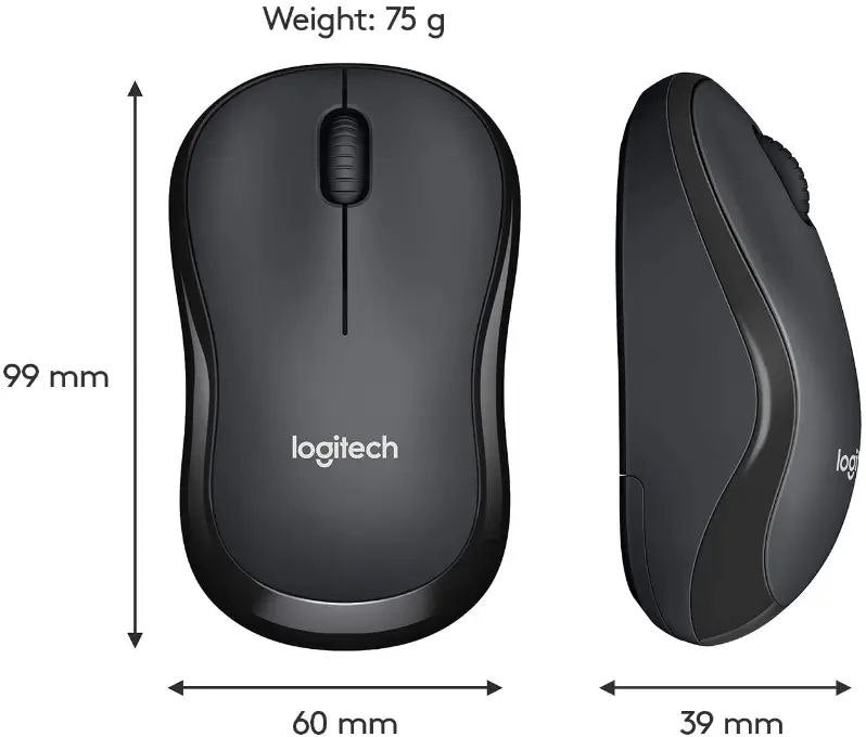 Logitech M220 Silent Wireless Mouse BLACK